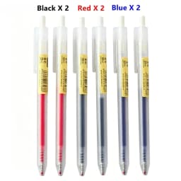 6/10Pcs 0.5mm Retractable Gel Pens Set Black/blue Ink Ballpoint Writing Office Business Signature School Supplies Stationery