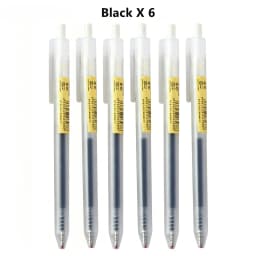 6/10Pcs 0.5mm Retractable Gel Pens Set Black/blue Ink Ballpoint Writing Office Business Signature School Supplies Stationery