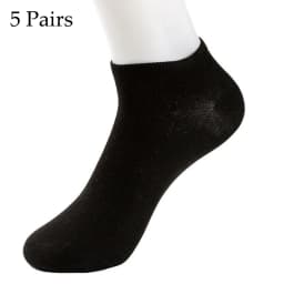 5/10 Pairs Low Cut Men Socks Solid Color Black White Breathable Cotton Socks Male Sport Businessmen Short Socks