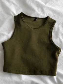 Summer new ladies retro crop top high waist slimming stretch slim short sleeveless bottoming top