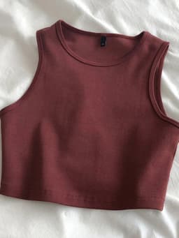 Summer new ladies retro crop top high waist slimming stretch slim short sleeveless bottoming top