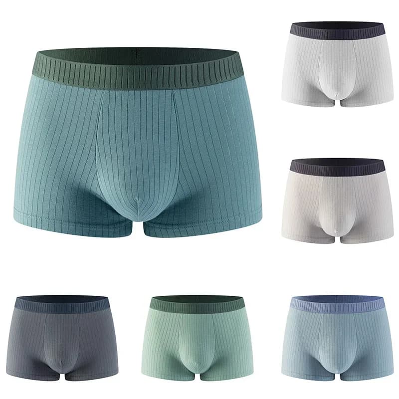 6Pcs 100% Cotton High Quality Men's Underwear Breathable Boxer Shorts Elastic Moisture Absorption AntibacterialUnderpants Briefs