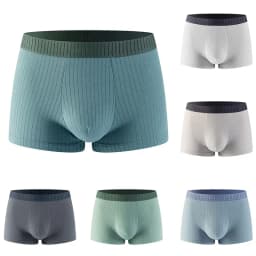 6Pcs 100% Cotton High Quality Men's Underwear Breathable Boxer Shorts Elastic Moisture Absorption AntibacterialUnderpants Briefs