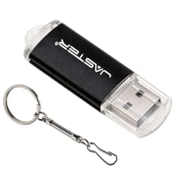 JASTER Free Key Chain USB Flash Drive 128GB Black Pen Drive 64GB Blue Memory Stick 32GB Creative Gift Pendrive 16GB Red U Disk