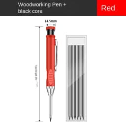 2.8mm Solid Carpenter Deep Hole Maker Construction Pencils with Built in Sharpener for Woodworking Drafting Architect Tool