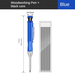 2.8mm Solid Carpenter Deep Hole Maker Construction Pencils with Built in Sharpener for Woodworking Drafting Architect Tool