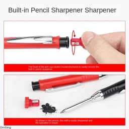 2.8mm Solid Carpenter Deep Hole Maker Construction Pencils with Built in Sharpener for Woodworking Drafting Architect Tool