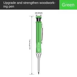 2.8mm Solid Carpenter Deep Hole Maker Construction Pencils with Built in Sharpener for Woodworking Drafting Architect Tool