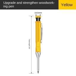 2.8mm Solid Carpenter Deep Hole Maker Construction Pencils with Built in Sharpener for Woodworking Drafting Architect Tool