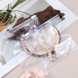 10Pcs Thicken Zipper Bag Transparent Plastic Bag Anti Oxidation Jewelry Pouch for DIY Jewelry Storage Earring Bracelet Packaging