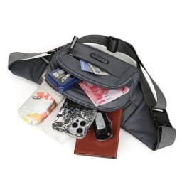 Canvas Fit Waistpack Mobile Fanny Waist Packs Men's Sports Outdoor Leisure Running Anti Theft Ultra Thin Invisible Waist Bag