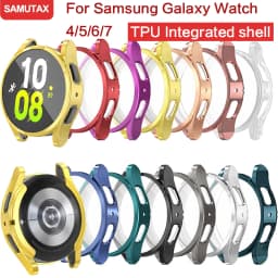 Protector Case For Samsung Galaxy Watch 7 4 5 6 40mm 44mm Cover Coverage Silicone TPU Bumper Screen Protective Full Accessories