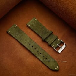 Quick Release Soft Suede Strap 22mm 18mm 20mm for Samsung Watch6 5/4/3 Calfskin Bracelet for Women Men Wristband Hand Sewn Band