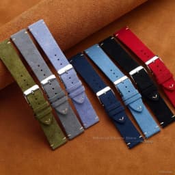 Quick Release Soft Suede Strap 22mm 18mm 20mm for Samsung Watch6 5/4/3 Calfskin Bracelet for Women Men Wristband Hand Sewn Band