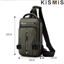 New Chest Bag Men's USB Charging Multi functional Fashion Casual One Shoulder Crossbody Sports Oxford Cloth Backpack