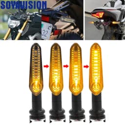 Motorcycle LED Turn Signal Light Flowing Water Amber Front Rear Indicator Flasher Lamp For Yamaha MT07 MT03 MT09 Tracer XSR 700