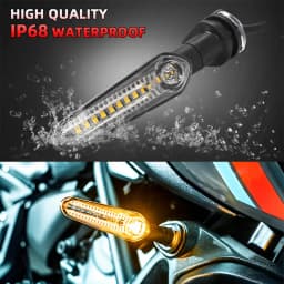 Motorcycle LED Turn Signal Light Flowing Water Amber Front Rear Indicator Flasher Lamp For Yamaha MT07 MT03 MT09 Tracer XSR 700