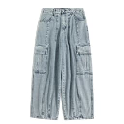 Baggy Jeans Men's Oversize Cargo Korean Black Wide Pants Streetwear Hip Hop Harajuku Male Fashion Straight Denim Pants