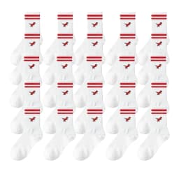 Men and women green striped cartoon dinosaurs cute comfortable socks, breathable sweat absorption deodorant Crew Socks