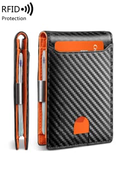 Minimalist Men's Wallet Multifunctional RFID Blocking Front Pocket Portable Card Holder Solid Color Large Capacity 11 Cardwallet