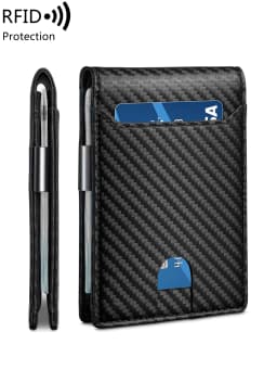 Minimalist Men's Wallet Multifunctional RFID Blocking Front Pocket Portable Card Holder Solid Color Large Capacity 11 Cardwallet