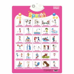 Sports Wall Chart Talking Poster Interactive Toddler Alphabet Learning Best Educational Gift for Boys Girls Ages Letter Sounds