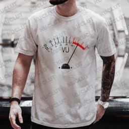 Vintage VU Meter Print Men Street T-Shirts Summer Men's T Shirt Clothing Oversized Men High Quality Tshirt Graphic T Shirts