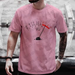Vintage VU Meter Print Men Street T-Shirts Summer Men's T Shirt Clothing Oversized Men High Quality Tshirt Graphic T Shirts