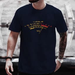 Vintage VU Meter Print Men Street T-Shirts Summer Men's T Shirt Clothing Oversized Men High Quality Tshirt Graphic T Shirts