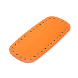 Oval Long Bottom For Knitted Bag PU Leather Bags Accessories Handbag Base Handmade With Holes Solid Color DIY Crochet Bag Bottom