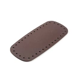 Oval Long Bottom For Knitted Bag PU Leather Bags Accessories Handbag Base Handmade With Holes Solid Color DIY Crochet Bag Bottom