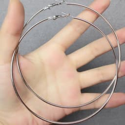 BLIJERY Exaggerated 12CM Oversized Hoop Earrings Basketball Brincos Smooth Big Circle Earrings for Women Punk Jewelry Oorbellen
