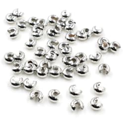 100pcs/lot Silver Gold Round Covers Crimp End Beads Dia 3 4 5 mm Stopper Spacer Beads For DIY Jewelry Making Findings Supplies
