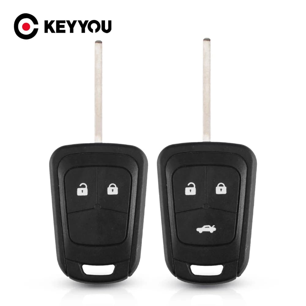 KEYYOU Replacement HU100 Blade 2/3 Button Auto Car Remote Key Shell Fob Case For Chevrolet AVEO Cruze For Opel Malibu Sonic Key