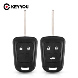 KEYYOU Replacement HU100 Blade 2/3 Button Auto Car Remote Key Shell Fob Case For Chevrolet AVEO Cruze For Opel Malibu Sonic Key