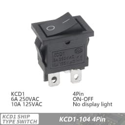 1PCS KCD1 LED ON-OFF 4 Pin Boat Car Rocker Switch 21*15mm 6A/250V 10A/125V AC Black Red Green Light Siwtch