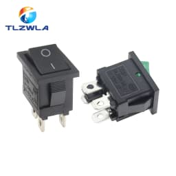 1PCS KCD1 LED ON-OFF 4 Pin Boat Car Rocker Switch 21*15mm 6A/250V 10A/125V AC Black Red Green Light Siwtch