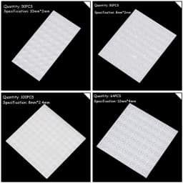 50/64/80/100Pcs Door Stops Self-adhesive Silicone Pads Cabinet Bumpers Rubber Prevent Noisy Buffer Cushion Furniture Hardware