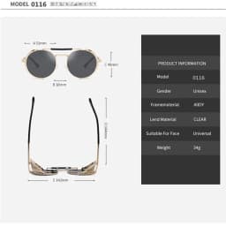 MUSELIFE Retro Round Metal Sunglasses Steampunk Men Women Brand Designer Glasses Oculos De Sol Shades UV Protection