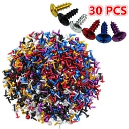 30 PCS 6 Colors Available Moto Parts Universal Motorbike Screws Fixed Accessories Motorcycle Bolts Kit Fastener Screw