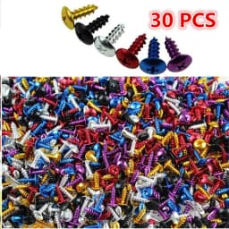 30 PCS 6 Colors Available Moto Parts Universal Motorbike Screws Fixed Accessories Motorcycle Bolts Kit Fastener Screw
