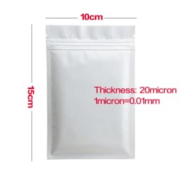 50pcs Matte Black White Heat Sealable Plastic Flat Mouth Ziplock Packaging Bag Smell Proof Aluminum Foil Mylar Ziplock Bags