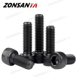 ZONSANTA M2 M3 M4 M5 M6 M8 Hex Allen Socket Cap Head Screw Black Grade 12.9 Metric DIY Screws Furniture Bolts Furniture Ship Car