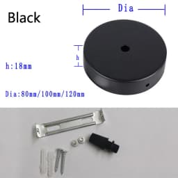 Black White Silver Bronze Ceiling Plate Wall Sconce Mount DIY Light Fittings Lamp Base Vintage Pendant Lamp 8/10/12cm Disc Base