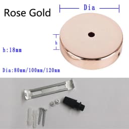 Black White Silver Bronze Ceiling Plate Wall Sconce Mount DIY Light Fittings Lamp Base Vintage Pendant Lamp 8/10/12cm Disc Base