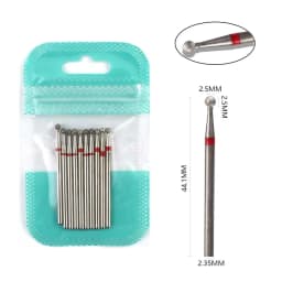 10pcs Diamond Milling Cutter Nail Drill Bits Set For Manicure Accessory Pedicure Eletric Machine Nail Bit Brush Burr Tools