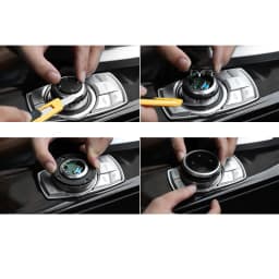 Car Multimedia Buttons Cover Stickers Knob Cover For BMW 1 3 5 Series X3 X5 X6 F30 F10 F25 E71 E84 E90 E70 E60 F20 E91 E92 E93