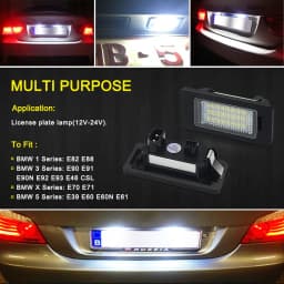 2pcs Canbus Led Number Plate Light for BMW E39 E60 M5 E70 X5 E90 E92 E93 M3 E91 E61 Touring E71 E72 X6 Accessories Led Auto Lamp