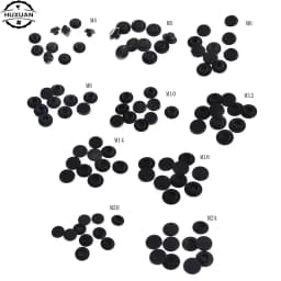10PCS M5-24 Practical Black Hex Socket Fasteners Screws Covers Caps Allen Bolt Screw Nut Round Head Cover Cap Protector