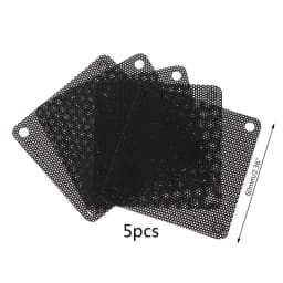 5Pcs/set 40/50/60/70/80/90mm PVC Fan Dust Filter PC Dustproof Case Cuttable Computer Mesh Cover Mesh Black